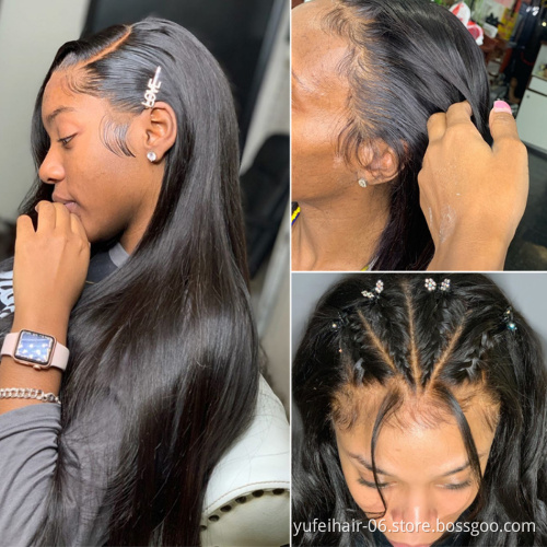 180% Density HD Human Hair Full Lace Wigs For Black Women,Wholesale Brazilian Virgin Hair Transparent HD Lace Front Wig